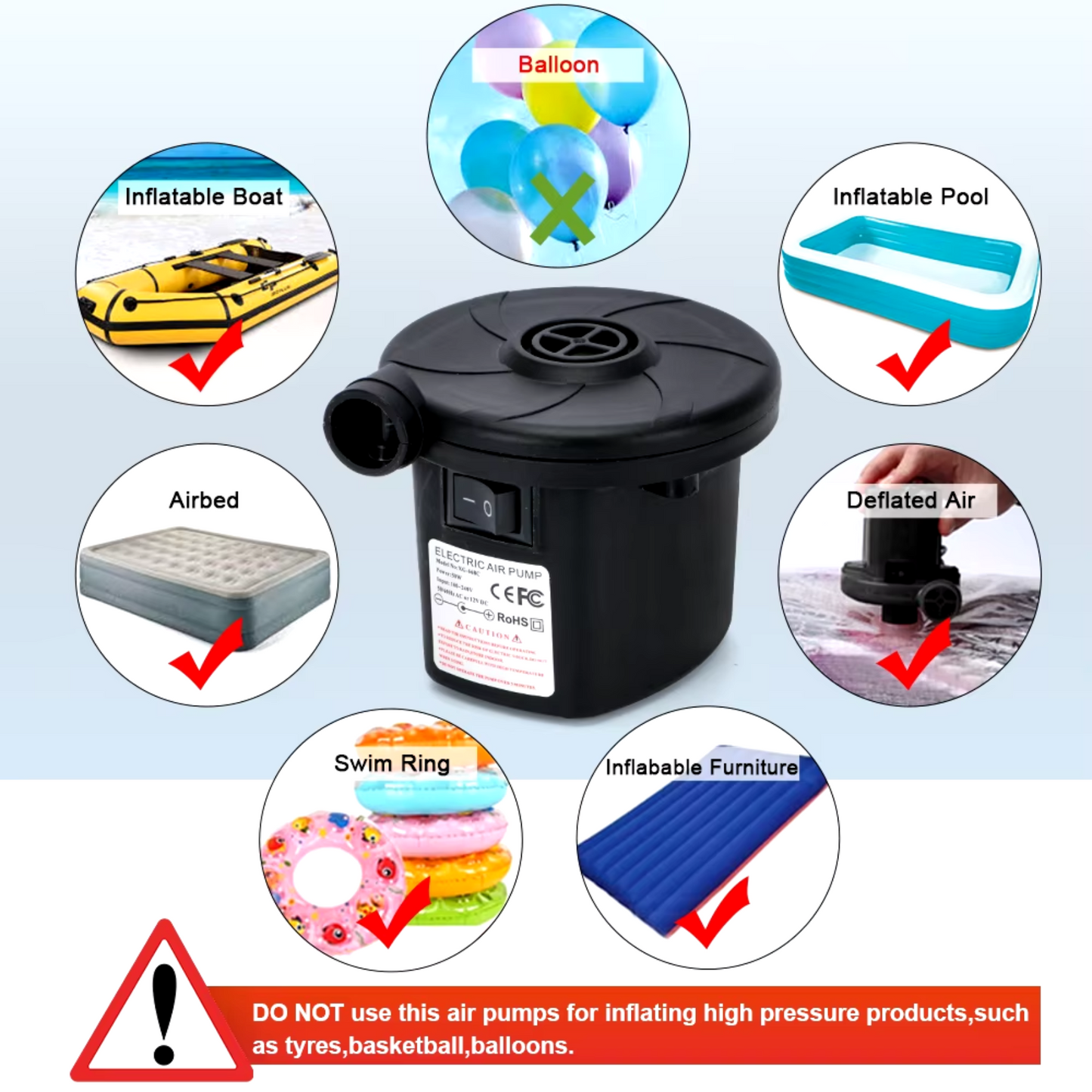 Inflador Electrico Multifuncional💨💨 12V