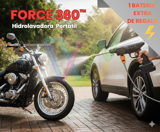FORCE 360™ Hidrolavadora Portátil +UNA BATERIA EXTRA DE REGALO!