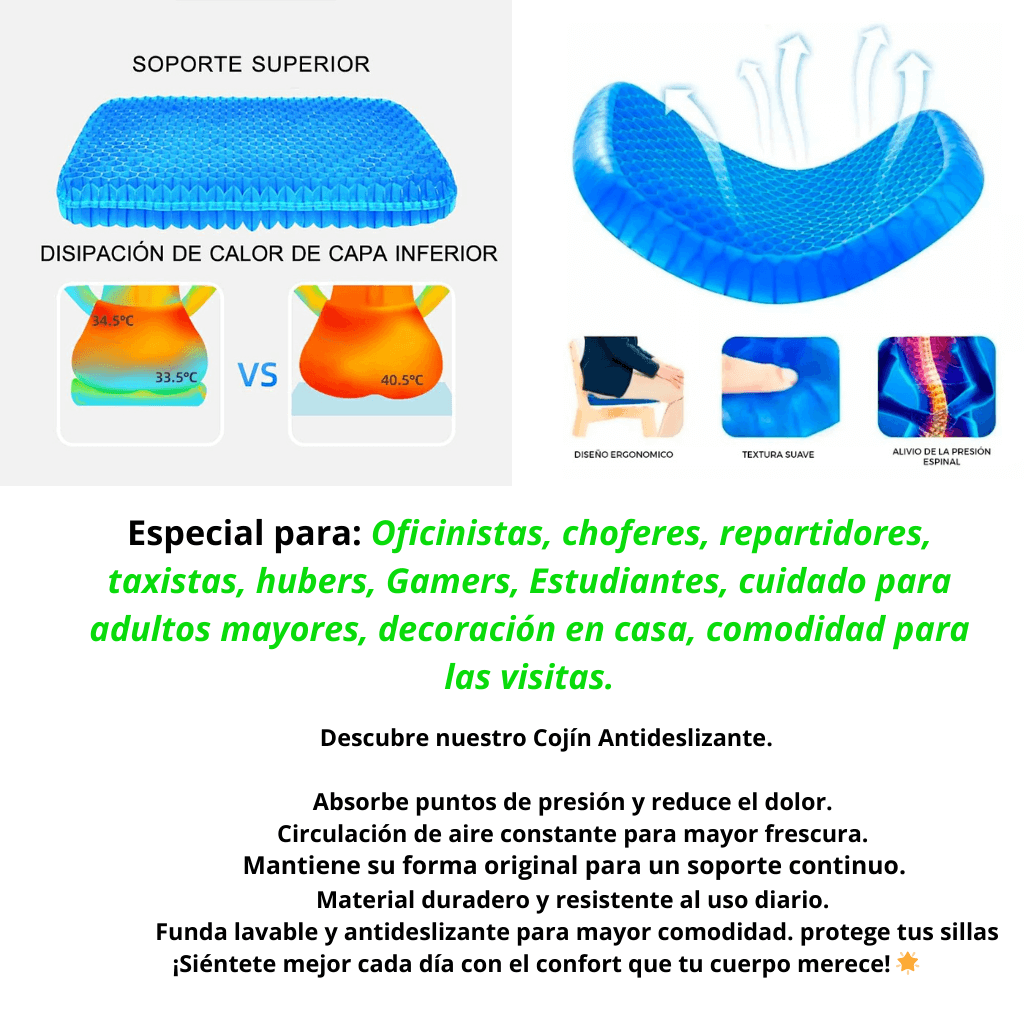 FLEXCOMFORT™ Cojín de Gel Terapéutico