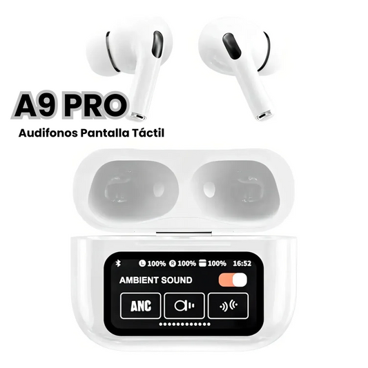 Audífonos A9 Pro Bluetooth Pantalla Táctil