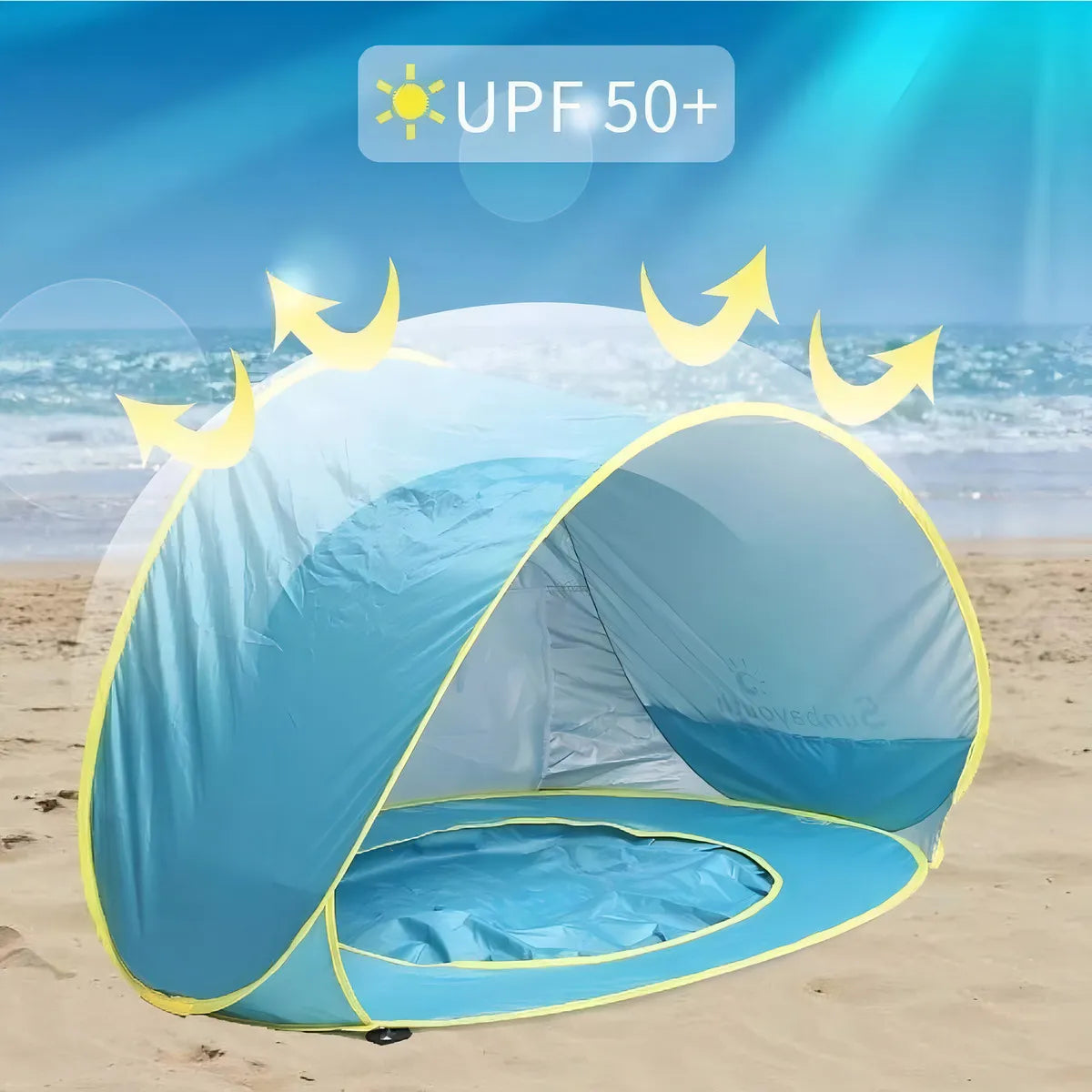 BabySplash™💦 Carpa de playa con piscina 🏖️